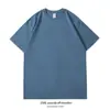 Camiseta de Algodón Puro Pesado 230g Logo Personalizado Manga Corta Cuello Redondo Verano Moderna Camiseta Básica para Hombre Color Sólido Uniforme de Clase Camisa Cultural