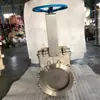 Válvula de Compuerta Manual, Válvula Corredera para Descarga de Cenizas, Válvula para Pulpa, Válvula de Compuerta para Lodos Fabricante Tianjin Pz73H-10P