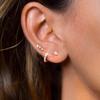 Pendientes de tres piezas con microincrustaciones de circonitas, temperamento europeo y americano, exquisitos pendientes de tira de circonitas para mujer, combinables a diario.