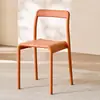 Silla de Plástico para Exteriores Silla con Respaldo Engrosado Silla de Ocio Comercial para el Hogar Silla de Comedor Moderna Simple Exterior de Ocio