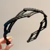 Diadema Plegable Retráctil para Mujer, Diadema Avanzada Antideslizante con Dientes para Banda de Cabeza de Brigada, Cara Frontal Superior del Cráneo Elevada, Pinza Pequeña para Pelo