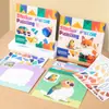 Puzzle de Figuras 3D con Pegatinas para Niños Transfronterizo Animal Coche Cognitivo Juego de Entrenamiento de Concentración con Puzzle de Pegatinas DIY