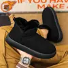 Botas de Nieve para Hombre con Forro de Lana, Zapatos Cálidos de Algodón de Caña Corta, Engrosados y con Forro de Lana, Botines Cortos Antideslizantes para Hombre, Nuevo Estilo de Invierno