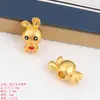 Acessórios para pulseira diy cor-preservação ouro antigo furo grande furo grande coelho fofo rabanete acessórios para colar acessórios de joia atacado