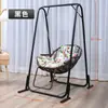 Columpio Silla Colgante Interior y Exterior Cesta Colgante Infantil Silla de Mimbre Balcón de Casa Patio de Adultos Individual Bebé Silla Mecedora de Jardín