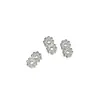 Cuentas espaciadoras de plata de ley 925 de 5 mm con doble agujero para pulseras, cuentas espaciadoras de doble fila, joyería DIY, tejido de cordón hecho a mano, accesorios semiacabados, S1243