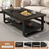 Mesa de centro, mesa auxiliar para apartamentos pequeños, mesa de té pequeña simple moderna para casas de alquiler, sala de estar, balcón, mesa pequeña