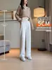 Calça pantalona de tricô listrada vertical para gestante com cintura cruzada, suporte para a barriga, modelagem emagrecedora para mulheres baixinhas, adequada para usar durante a gravidez, calça longa esportiva