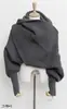 Suministro Exclusivo Transfronterizo de Populares Bufandas de Lana Estilo Coreano para Otoño e Invierno para Hombres y Mujeres, Bufandas Largas para el Cuello, Chalecos con Mangas, Bufandas Tejidas