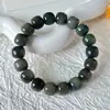 Pulseiras macias de Raiz de Bodhi no atacado, Pulseiras de Sementes de Bodhi Vintage Cinza Fumaça Floral Degradê, Contas de Oração Budista no atacado