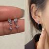 Pendientes Sencillos de Cuatro Puntas Estrella Dulces y Frescos Estilo Ins Nicho Sexo Frío Estilo Pendientes de Lujo Ligero Versátiles