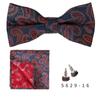 Terno Masculino de Três Peças com Punho de Gravata Borboleta, Quadrado para Bolso, Vestido, Negócios, Moda, Coreano, Casual, Terno de Três Peças