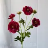 Peonía Artificial con 6 Cabezas, Flores de Peonía Falsas para Boda, Hogar, Decoración de Escena de Hotel, Flores Artificiales al por Mayor Transfronterizo