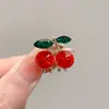 Grampo de Cabelo Mini Cereja Pequeno com Strass de Alta Qualidade Presilha Lateral para Mechas de Mulher Presilha para Cabelos Quebrados de Introdução para Acessório de Cabeça Grampo de Cabelo