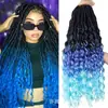 Europa y Estados Unidos cabello largo rizado profundo 24 pulgadas Soft Locs Crochet Hair pre lo