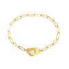 Pulseira Algema de Aço Inoxidável Dourado 18K Mais Vendida na Europa e América para Mulheres Joia Pulseira de Design de Nicho Ins para Meninos Estilosa