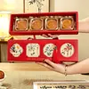 Caja de Regalo Nueva para el Festival del Medio Otoño 2026 para 6 Pasteles Lunares Cremosos de Conejo de Jade y Pasteles de Yema de Huevo, Caja de Regalo Vacía de Mano