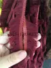 Renda com franjas de fio de algodão, borlas, fio de poliéster espesso, base de algodão, borda, cores fluorescentes, decoração colorida