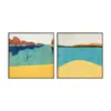 Nordic Lovely Sofá Móvil para Sala de Estar Pintura Decorativa para Pared de Fondo Pintura de Paisaje Moderna Fresca Pintura al Óleo para Dormitorio Pintura Colgante