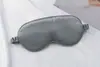 Máscara de Dormir Blackout de Seda Sintética Dupla Face com Logo Impresso, Fio Bordado em Cetim de Seda de Amora, Proteção para os Olhos, Blackout Total para os Olhos