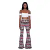 Pantalones Acampanados Estampados de Moda para Mujer Transfronterizos Amazon Wish Pantalones de Campana