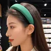 Scrunchie Esponjoso de Color Sólido Verde Fresco para Primavera y Verano Diadema Alta para el Cabello Goma Elástica Alta Accesorio para el Cabello de Mujer