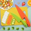 Cuchillo de plástico para frutas y verduras para niños, cuchillo pequeño, cuchillo de juguete para educación temprana, cuchillo para pan, pelador de melones y frutas, cuchillo ondulado para patatas.