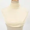 Europea y Americana caliente nuevo modal cuello falso monocolor simple todo partido camisa de base bufanda cubre mujer YW224