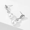 RAKOL - Pendientes de perlas elegantes y sencillos de alta calidad para mujer, estilo europeo y americano, con microincrustaciones de circonitas, para novia