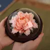 Cerámica No Hereditaria Amasado a Mano Flor de Porcelana Flor de Peonía Expansor Adornos para Sala de Té Decoración de Interiores Incienso para Coche Regalo de Acompañamiento