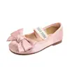 Zapatos de piel para niñas de 6 a 12 años, zapatos de princesa de suela blanda para primavera y otoño, zapatos planos dulces para niños pequeños, zapatos de baile para actuaciones de niños mayores