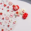 Sky Nuevo Lindo Fresa Crema Cachorro Estampado Pegatinas para Uñas Listas para Usar Cinta Adhesiva Lazo Cereza Pegatinas DIY