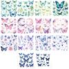 Pegatinas de alas de mariposa con purpurina para el Día del Niño, pegatinas de ojos de ángel, maquillaje de ojos, pegatinas faciales pintadas