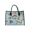 Bolsa de Tote de Lona de Gran Capacidad con Estampado de Pintura al Óleo Retro, Bolso de Mano para Mamá de Commuter Moderno y Sencillo, Bolso de Mano para el Trabajo, Bolso de Hombro