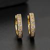 Pendientes Jinse de una sola fila con hebilla de diamante y incrustaciones de cobre con circonitas, estilo coreano sencillo, redondos, con diseño de hada, joyería para mujer