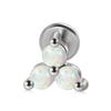 Pendientes de tuerca con forma de garra triangular de ópalo con forma de garra de acero inoxidable con rosca interna y diseño de diente interno multicolor galvanizado