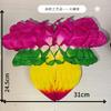 Adornos Decorativos del Festival de Mediados de Otoño Plato Grande Melocotón Granada Manzana Cesta de Flores Flor de Papel Festival de Mediados de Otoño de Chaoshan Mes de Adoración Niang Torre Plegable Producto Semiacabado