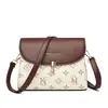 Bolso de hombro retro con estampado transfronterizo, nuevo y elegante bolso cruzado de alto valor, bolso cuadrado pequeño de alta gama para mujer