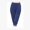 Calça Harem de Verão Feminina, Legging Cropped de Seda Gelada, Modelagem Justa, Tamanho Grande, Legging Cropped de Renda de Cintura Alta