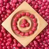 Cuentas Sueltas de Raíz de Bodhi con Patrón de Flores Rosas, Calabazas Pequeñas Talladas, Cuentas Semi-Terminadas, Accesorios para Joyería DIY, Cuentas de Oración Budista al por Mayor