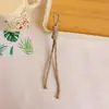Lanyard tejido de color dopamina, llavero con colgante de cuerda de nailon estilo ins, decoración DIY para accesorios de teléfono y bolso