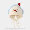 Viento dulce felpa lindo fruta protección de orejas para niños gorra forrada de polar gruesa para niños y niñas gorro de bebé al por mayor gorra transfronteriza