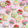 Mini Sorvete de Frutas Brinquedo Alimentício Desenho Animado Artesanal DIY Acessórios de Joias Cola de Creme Resina Pequenos Acessórios Materiais para Nail Art