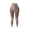 Pantalones de Yoga Cruzados Sin Costuras de Cadera de Melocotón Ajustados Deportivos Yoga Delgados de Cintura Alta Ropa Exterior de Entrenamiento Pantalones Cortos de Pilates