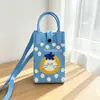 Bolso de Teléfono Móvil a Cuadros para Mujer Bolso Cruzado de Hombro Pequeño Lindo Ligero Bolso Tejido Bolso de Punto