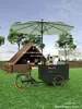**Espetos para Churrasco de Feira Noturna ao Ar Livre Barraca de Comida Xiang Xiang Food Truck Carrinho de Bebidas Celebridade da Internet Carrinho de Flores de Ferro Forjado de Três Rodas Carrinho de Lanches