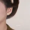 Pendientes de Plata de Ley S999 en Forma de Corazón, Plata Pura, Pendientes de Moda y Versátiles, Diseño Único de Nicho, Joyería de Alta Gama