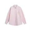 Roupas Vintage Yidao 2026 Outono Nova Moda Japonesa Simples Cor Sólida Solta Casual Versátil para o Trabalho Gola Reversível Manga Longa Camisa