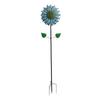 Molino de Viento de Hierro Girasol Patio Balcón Jardín Villa Patio Energía Solar Decoración Rotatoria Molino de Viento de Metal Enchufe de Piso