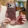Capa de Celular Três em Um Estilo Sul-Americano Adequada para Ip18Promax, Capa de Celular Anti-Queda de Resina com Glitter e Pulseira